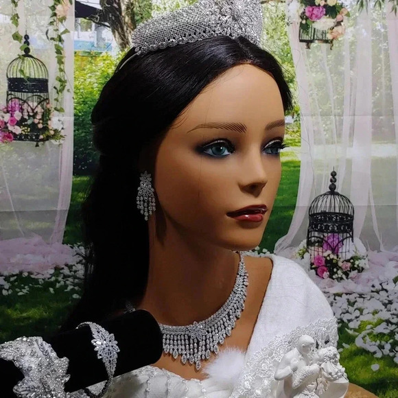 7pc Handmade Unique One-Of-A-Kind Bridal Tiara Package - Picture 11 of 13